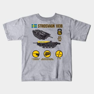 Who likes tanks! Strv 103B Swedish Tank Kids T-Shirt